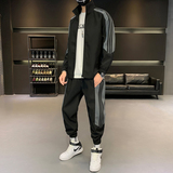 1506/D02/P45三条杠套装男秋季开衫套装两件套运动服2，男装休闲套装，星座1506