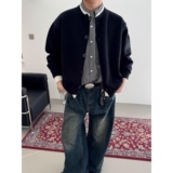 1506/Q5140/P70撞色拼接假两件开衫毛衣外套男冬季韩版，男装针织衫/毛衣，星座1506