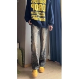 1506/QM80100/P56新款宽松直筒微喇裤美式复古休闲裤1，男装休闲裤，星座1506