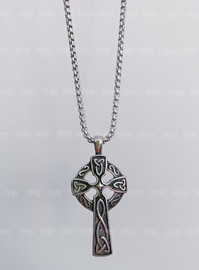 Martin同款十字架项链黑色钛钢