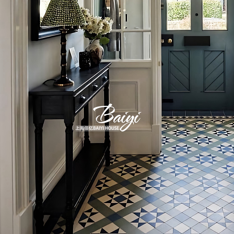 法式复古风高级感实木黑色玄关桌欧式雕刻极窄美式靠墙边桌子案台