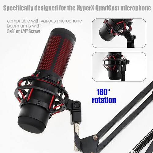 麦克风3/8 英寸或 1/4HyperX QuadCast 麦克风支架和吊杆臂适配器