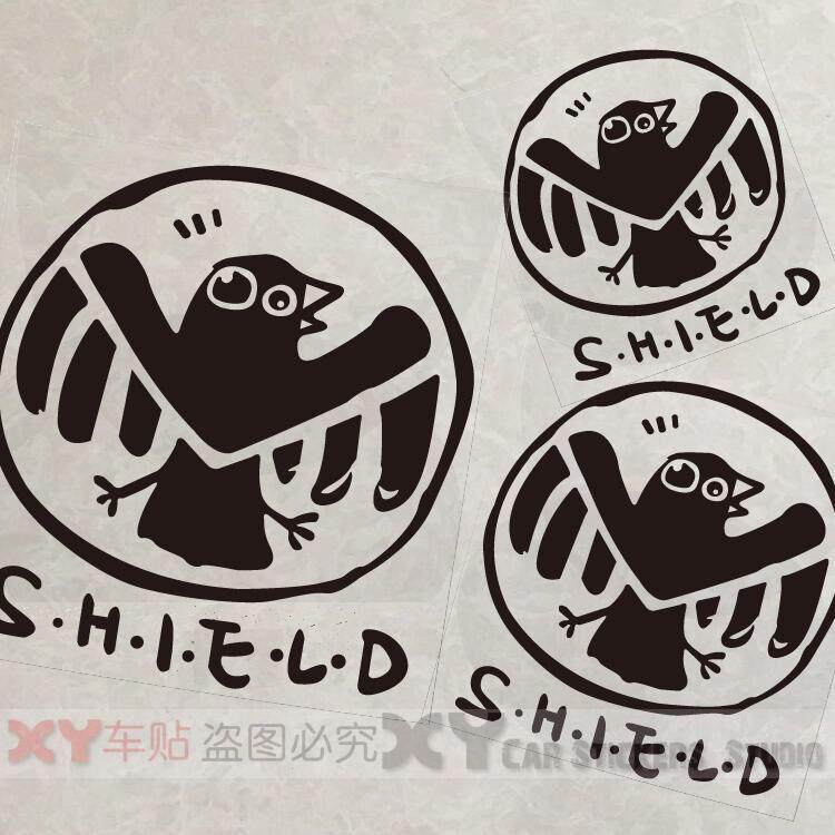 XY車贴 反光车贴神盾局复仇者联盟会标 超酷车门贴 车身贴
