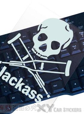XY車贴 反光防水汽车贴纸 MMJ潮牌骷髅 JACKASS 骷髅  电摩反光贴