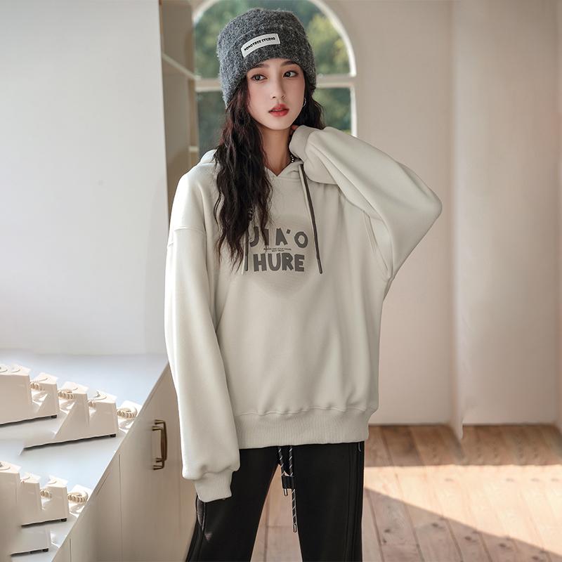 骄骄虎女大童加绒卫衣连帽