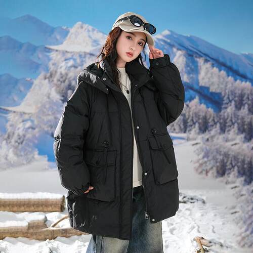 骄骄虎女大童羽绒服90白鸭绒