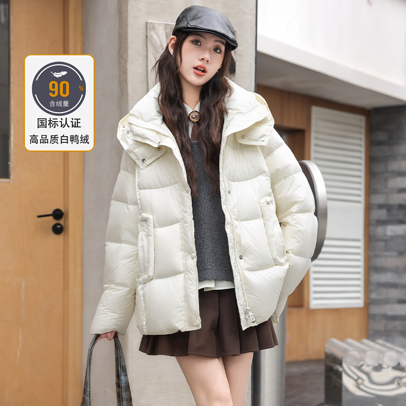 骄骄虎女大童羽绒服国标90白鸭绒
