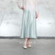 三彩 斜裁高腰半身裙缎面A字裙鱼尾长裙C 新款 素影流光 2026春季