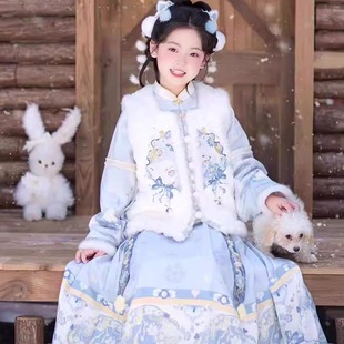 女童明制汉服2026冬季新款儿童中国风超仙古装女宝宝唐装国风套装