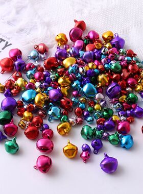 6-14mm铝质彩色一字小铃铛diy手工编织挂件节日圣诞宠物项圈配件