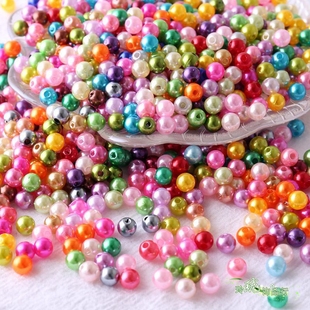 diy手工饰品串珠配件6mm仿珍珠衣服串包装 饰材料手链项链散珠珠子