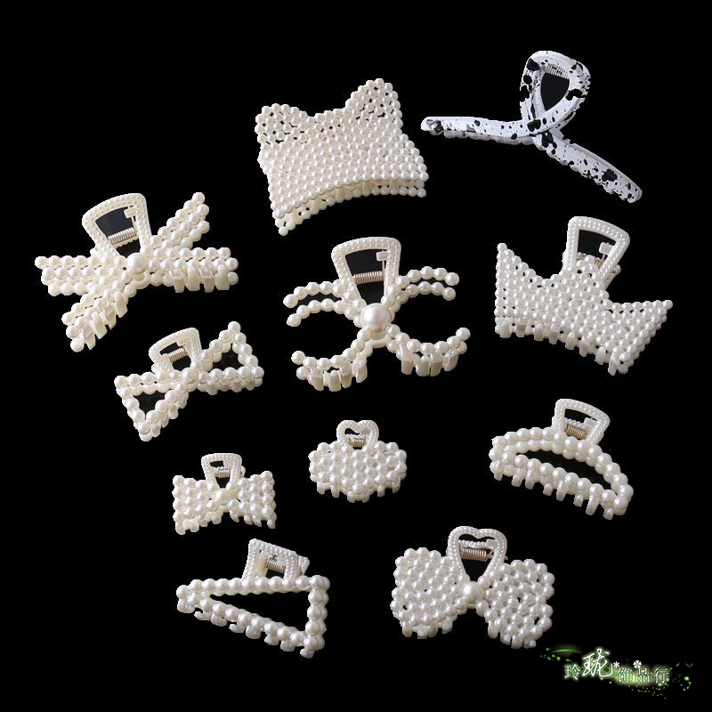 珍珠小号甜美风塑料后脑勺刘海夹