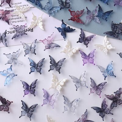 亚克力塑料蝴蝶珠饰品配件珠子