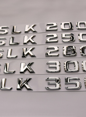 适用于奔驰车标SLK55 SLK200 SLK280 SLK300 SLK350 AMG后尾标贴