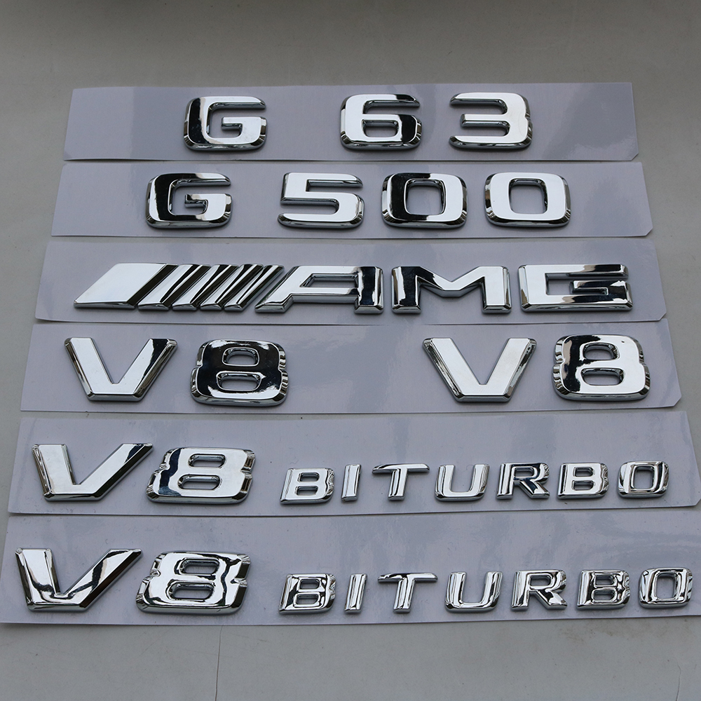 适用于新款奔驰G级G500 G63 G65 AMG改装车标后尾标V8BITURBO侧标