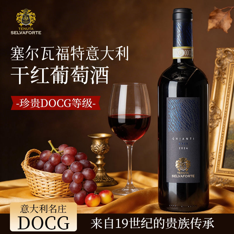 意大利干红葡萄酒DOCG级基安蒂红酒13度果香托斯卡纳原瓶进口干红