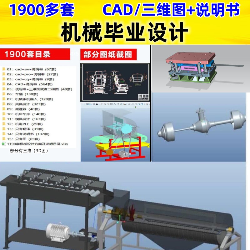 机械毕业设计专业课程夹具模具数控减速器说明书冲压模cad图指导