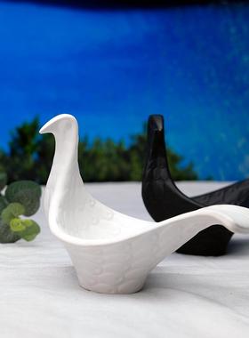 陶瓷鸟形装饰收纳摆件果盘碗