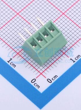 TY308-2.54-04P-14-00AH螺钉式接线端子2.54mm 1x4P直插绿色