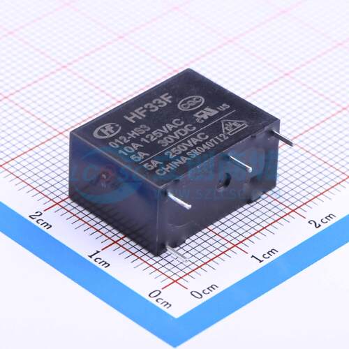 HF33F/012-HS3 插件,10.2x20.5mm 功率继电器可开票配套量大从优