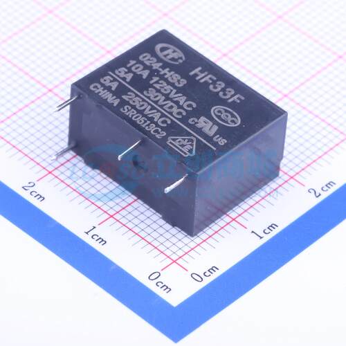 HF33F/024-HS3 插件,10.2x20.5mm 功率继电器可开票配套量大从优