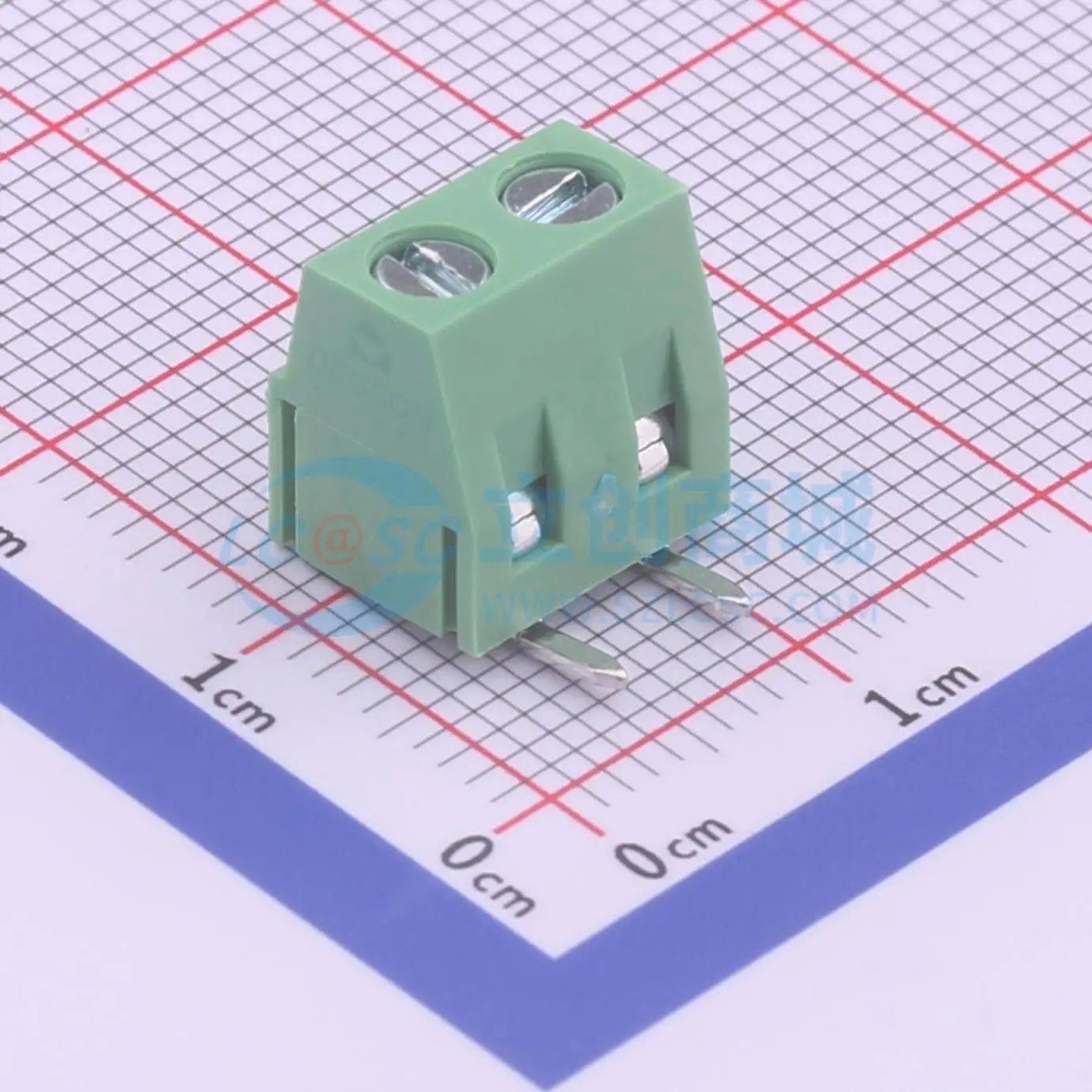 DG127R-5.08-02P-14-00A(H)螺钉式接线端子5.08mm 1x2P弯插绿色