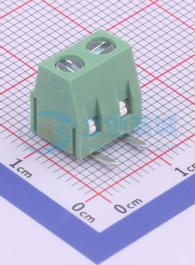 DG127R-5.08-02P-14-00A(H)螺钉式接线端子5.08mm 1x2P弯插绿色