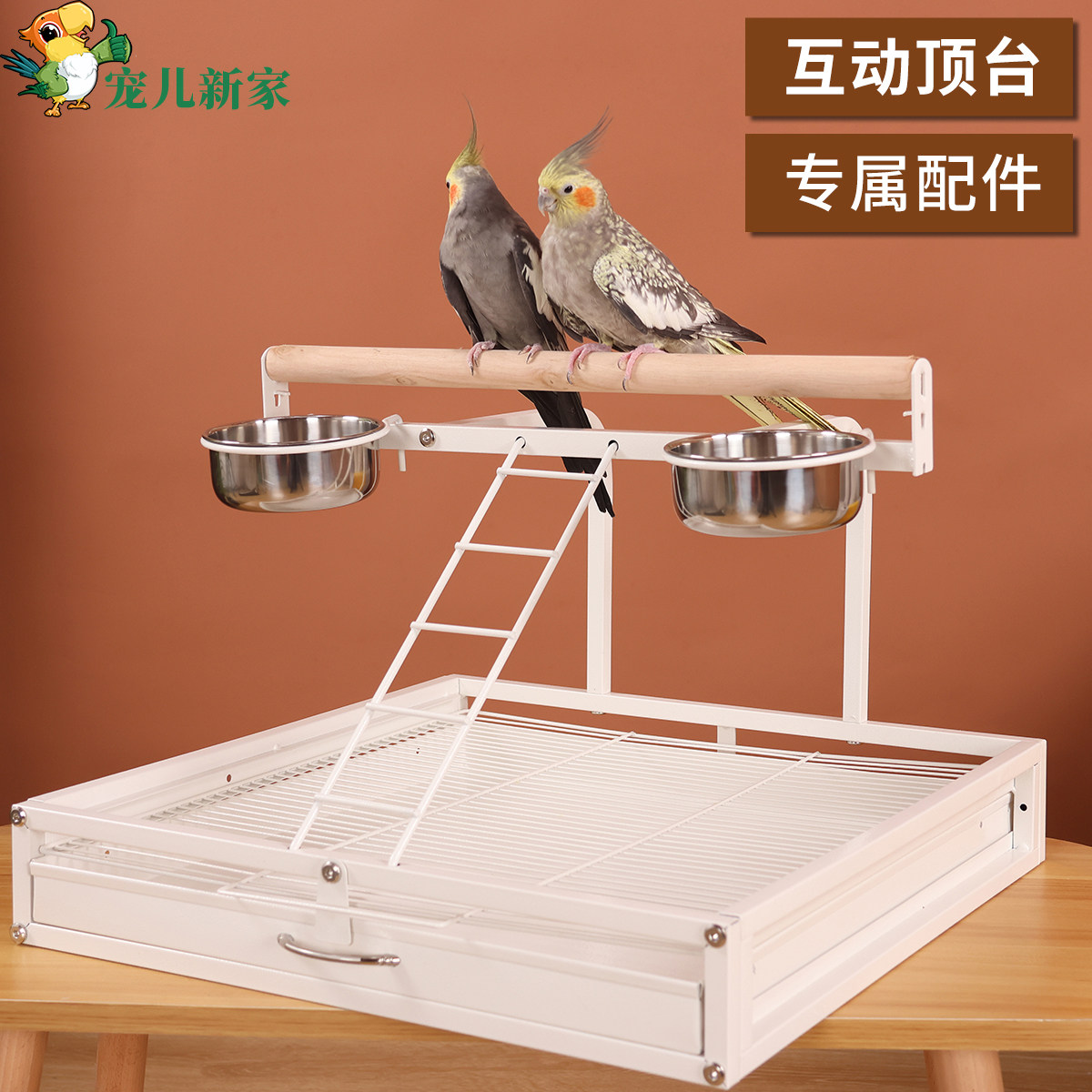 鹦鹉站架虎皮牡丹玄凤豪华别墅大号金属游戏架鸟笼配件娱乐架解闷,宠物/宠物食品及用品,鸟禽其他,淘宝优惠券,粉丝福利购,淘宝优惠卷