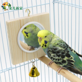 鹦鹉自嗨镜 鹦鹉鸟玩具沉迷镜用品用具鹦鹉啃咬训练秋千吊环鸟笼
