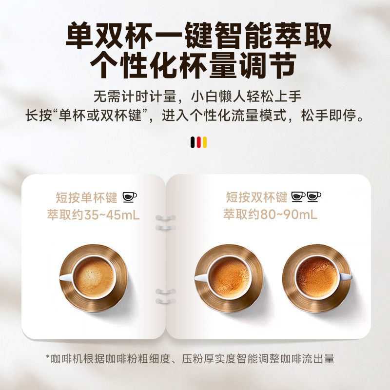 Derlla复古咖啡机全半自动意式浓缩家用小型蒸汽打奶泡机一体