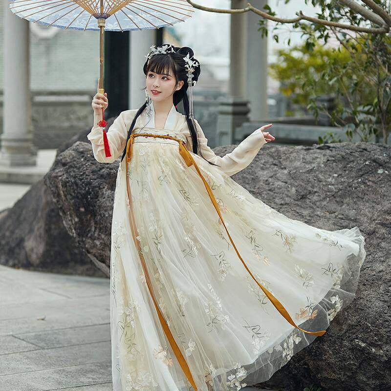 汉服女正品原创夏季套装中国风齐胸襦裙唐风学生古装日常白菜正版
