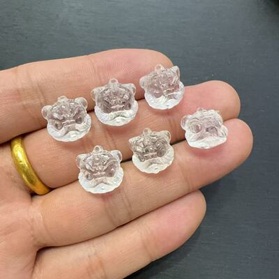 天然白水晶新款醒狮头尺寸约13mmDS