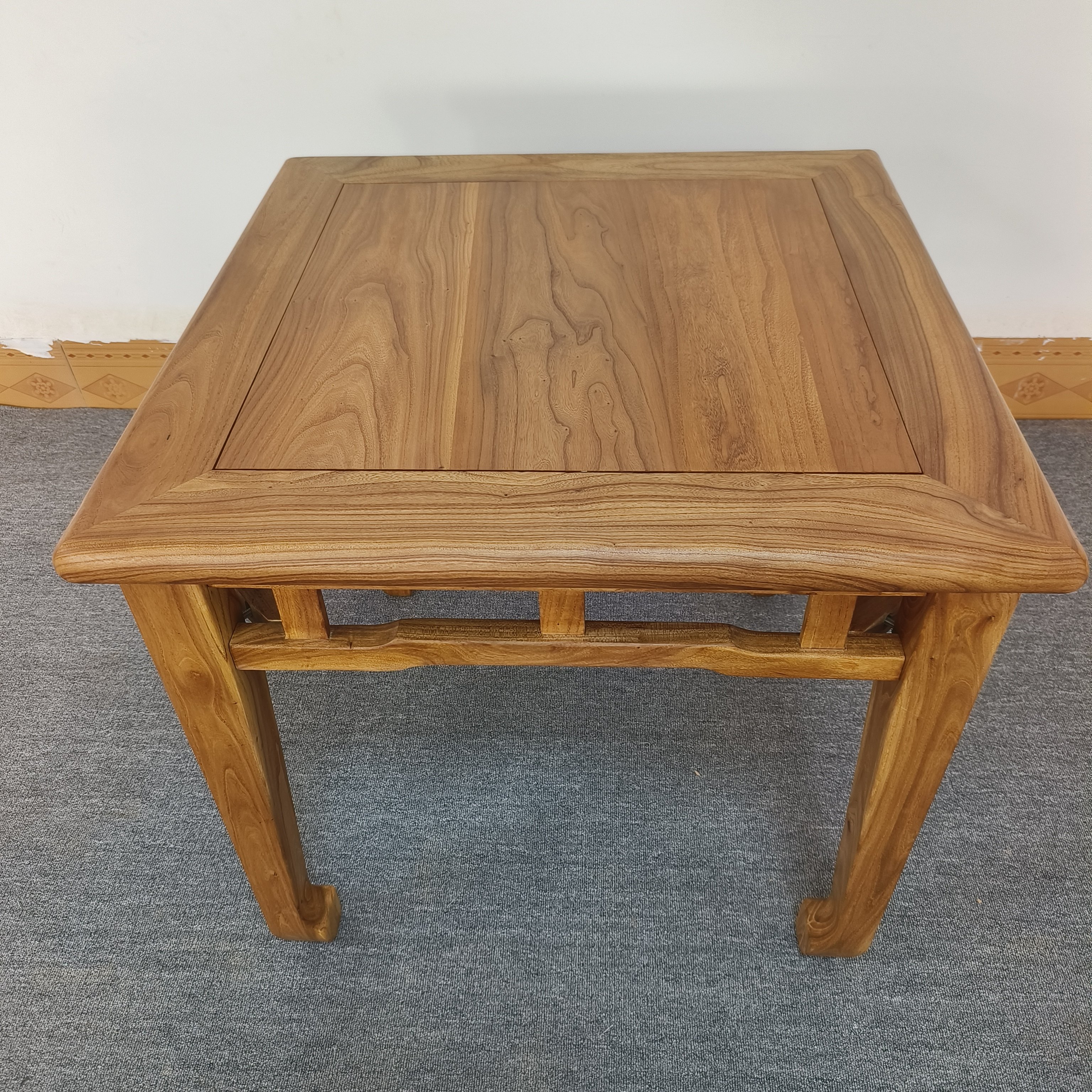 老榆木八仙桌正方形实木桌子农村四方桌仿古中式餐桌复古民宿商用