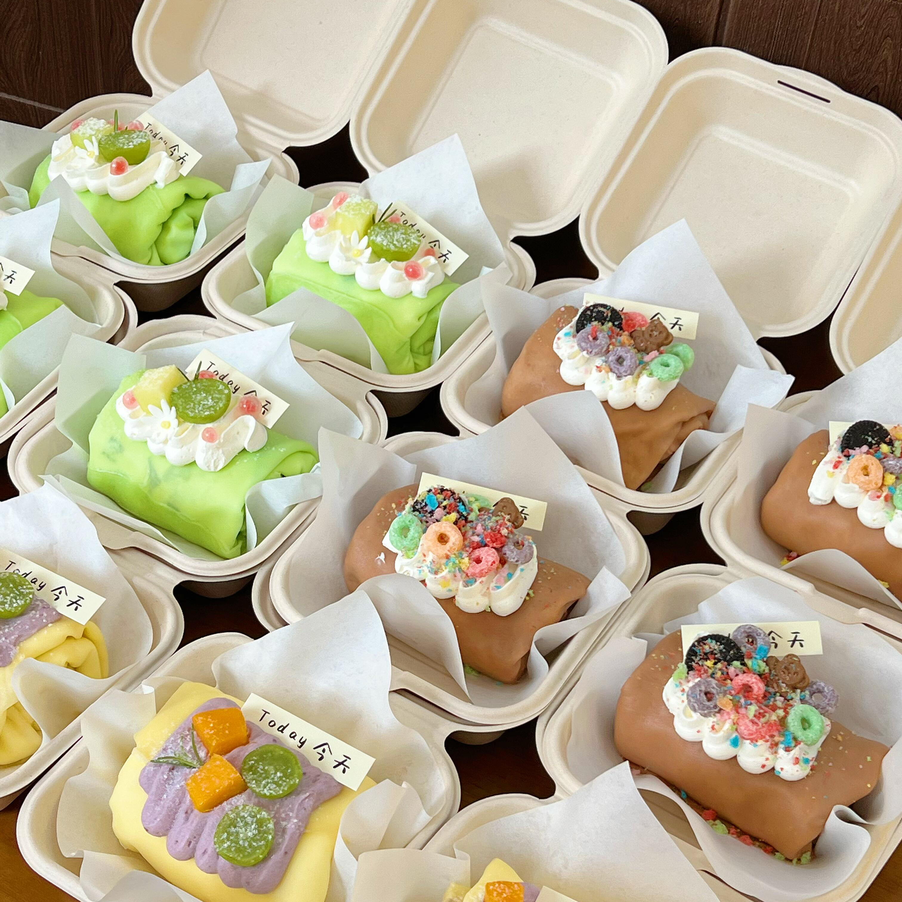 便当包装盒一次性纸浆透明打包盒