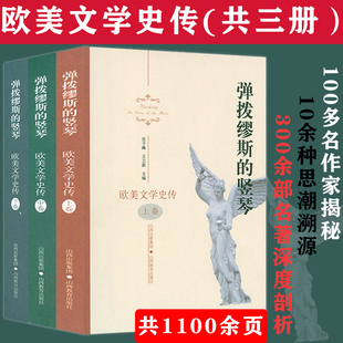 正版包邮欧美文学史传(全3册)弹拨缪斯的竖琴100余名作家心灵透视10余种思潮溯源300余部名著剖析欧美文学发展史20世纪欧美文学史