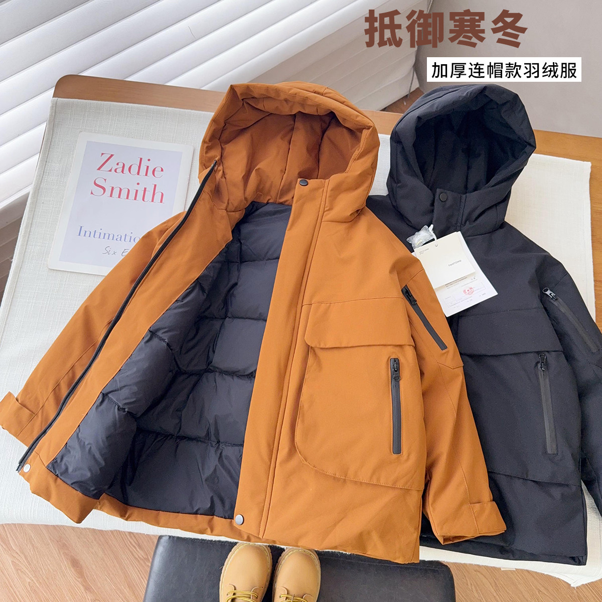 【大棉被羽绒服】男女童工装版加厚羽绒服保暖加厚25734