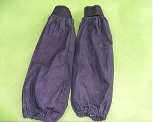 牛仔套袖 紧口袖套 劳动布工厂防污防尘工作专用松紧劳保护袖