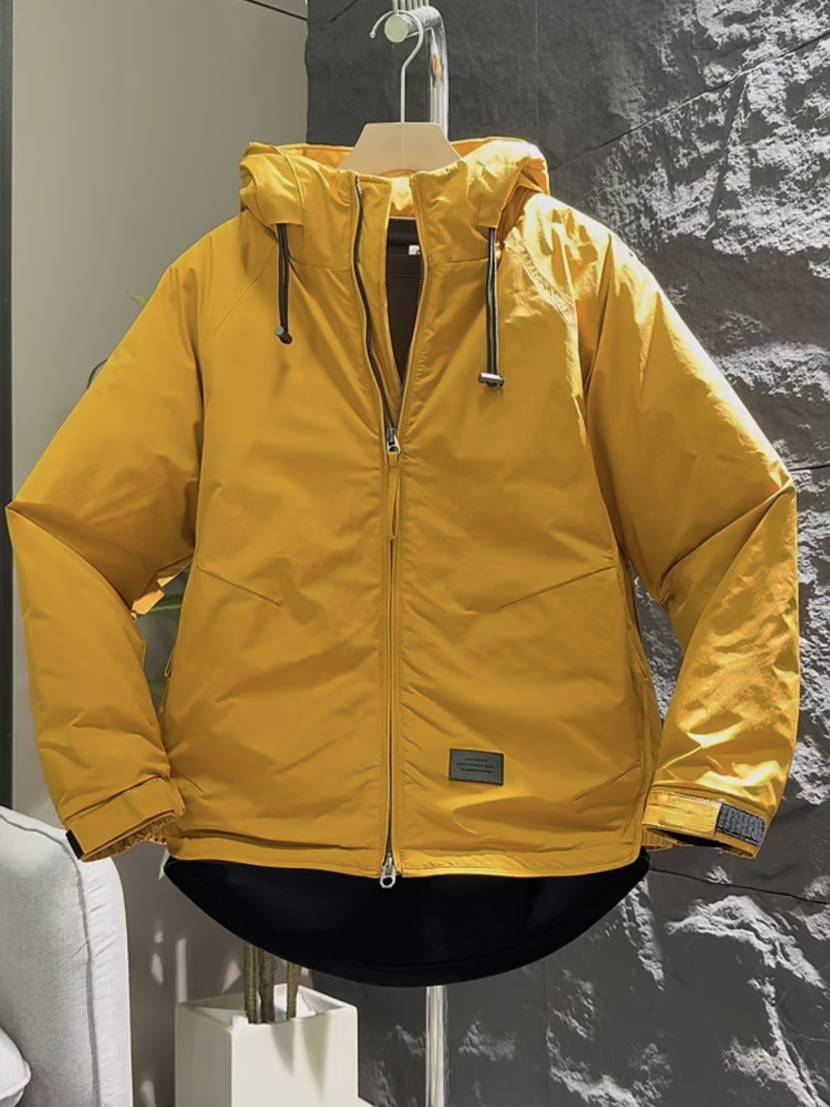 连帽羽绒服男冬季新款简约时尚潮牌宽松加厚保暖白鸭绒外套冲锋衣