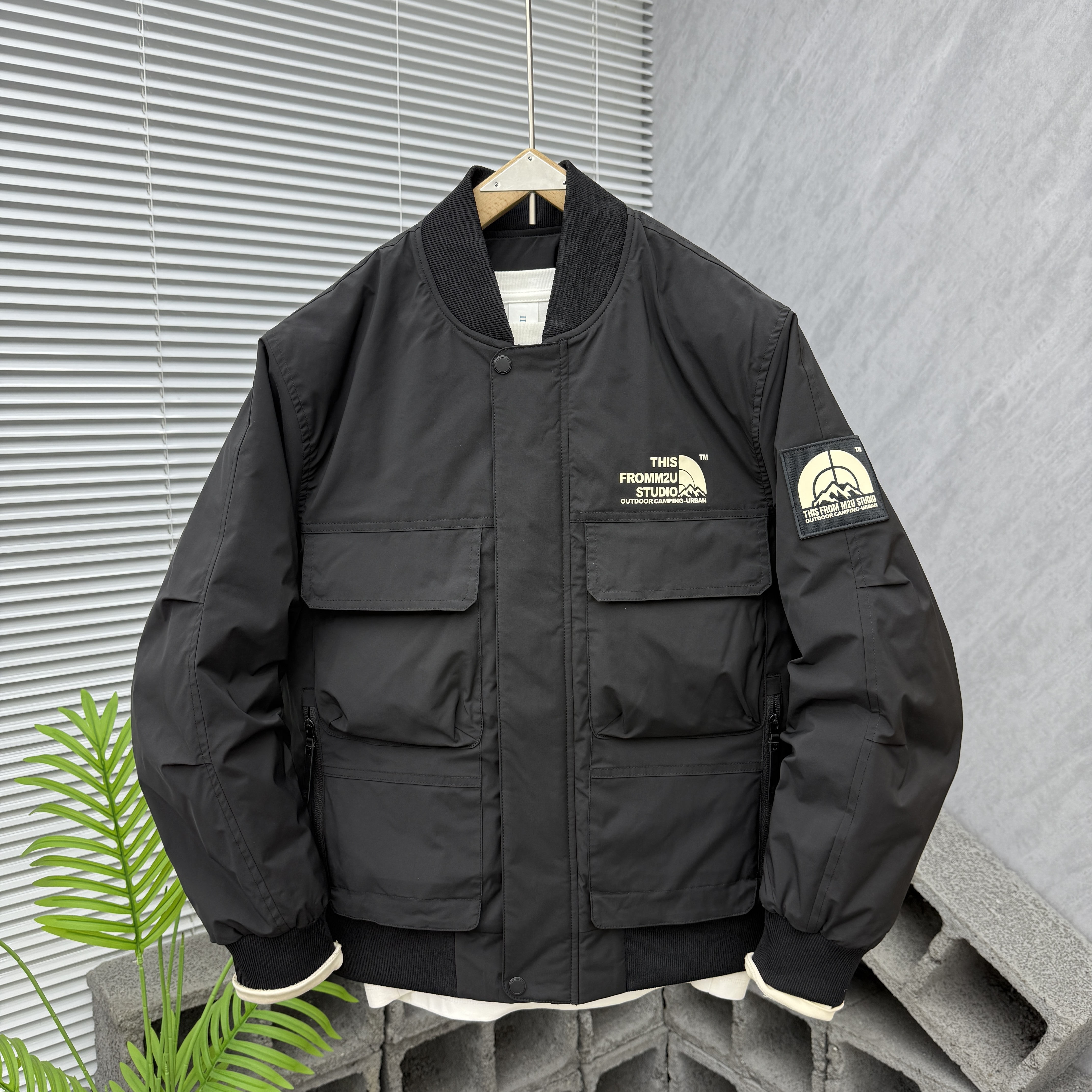 冬季新款轻薄羽绒服男潮牌时尚90白鸭绒外套夹克保暖加厚棒球服男