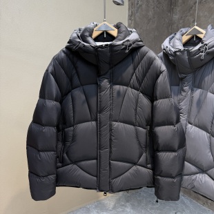 90鸭绒连帽羽绒服男冬季新款高充绒蓬松面包服加厚保暖羽绒外套男