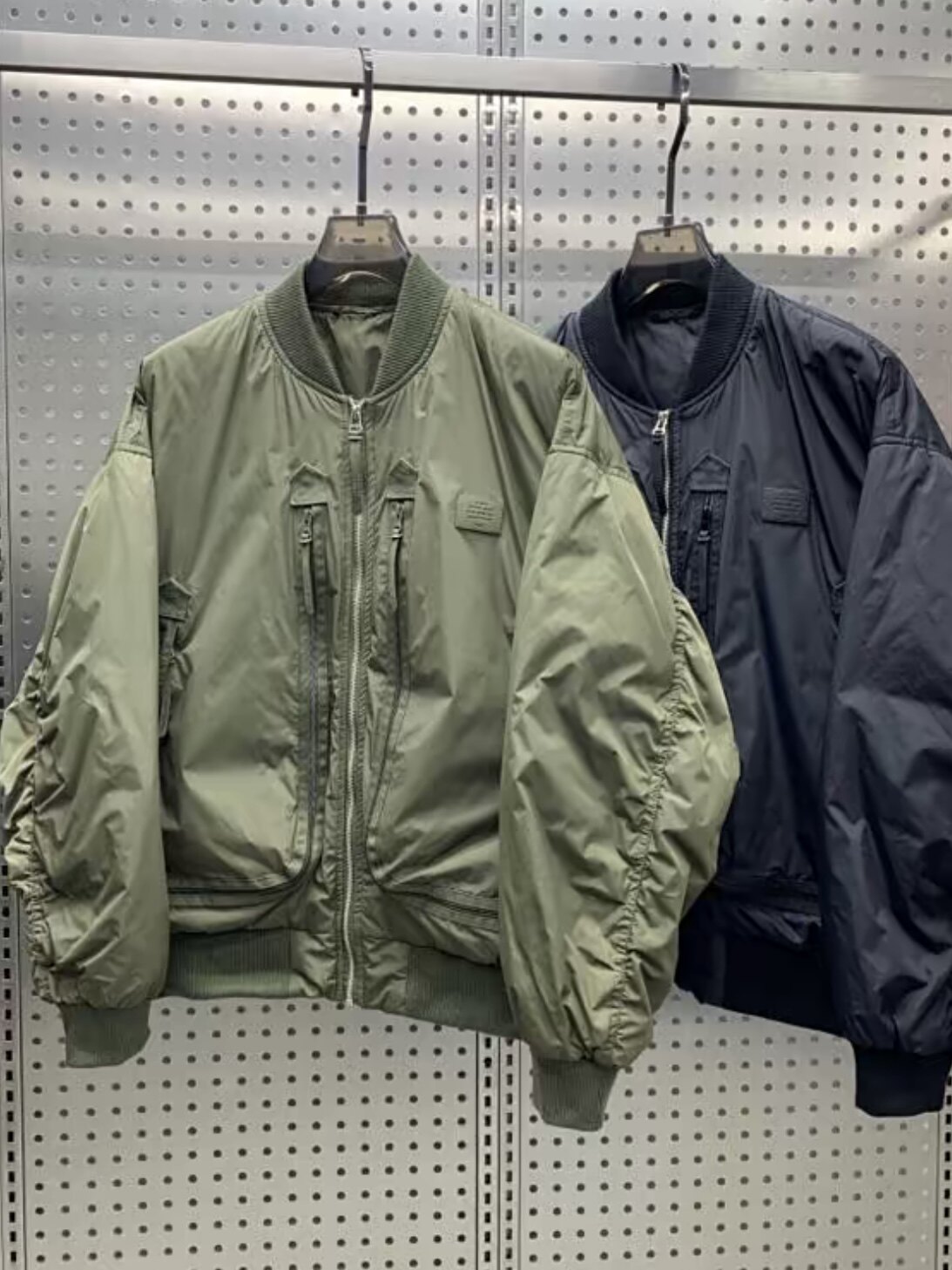 冬季新款工装风棒球领羽绒服男士潮牌时尚机能风白鸭绒外套夹克