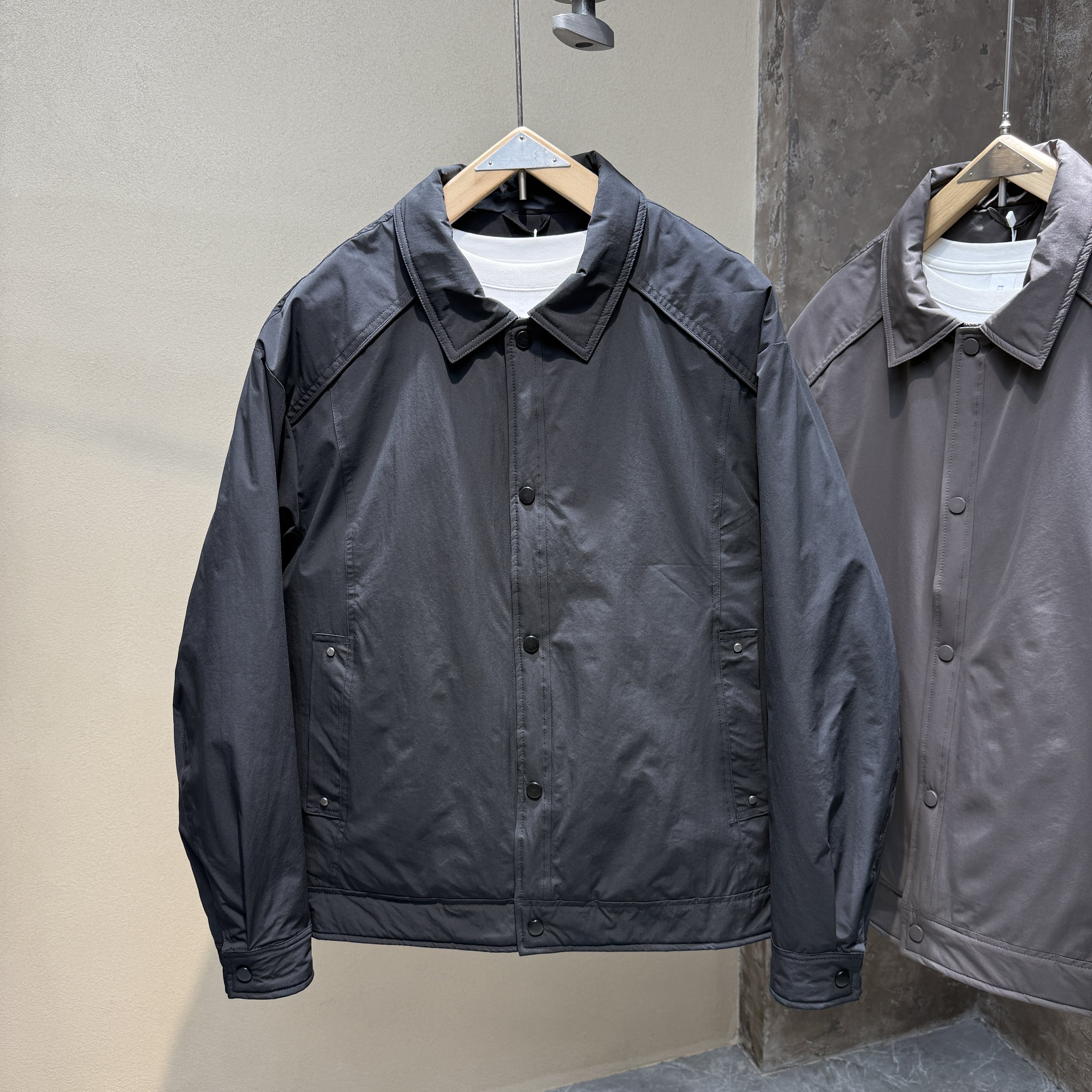 冬季新款翻领羽绒服男士鸭绒外套男款抗寒衬衫领轻薄羽绒夹克上衣