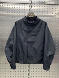 秋冬季简约时尚无领休闲棉服外套男潮流设计款工装百搭夹克男上衣