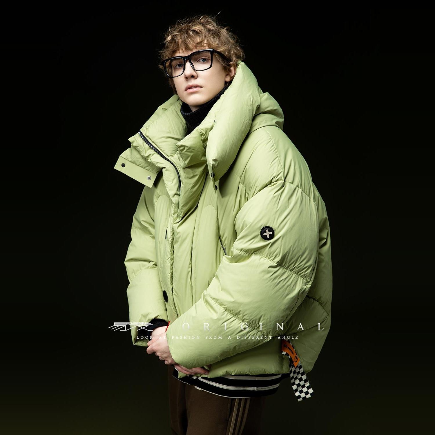 易麦冬季羽绒服男女2024冬季新款90绒子加厚保暖面包服短款外套潮