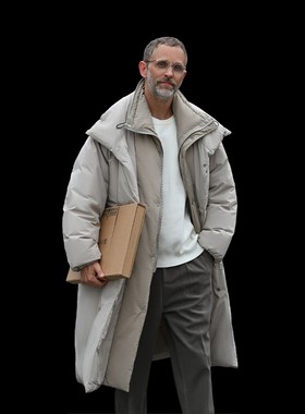 羽绒服男款冬季中长款加厚加绒保暖2024新长款过膝大衣外套派克服