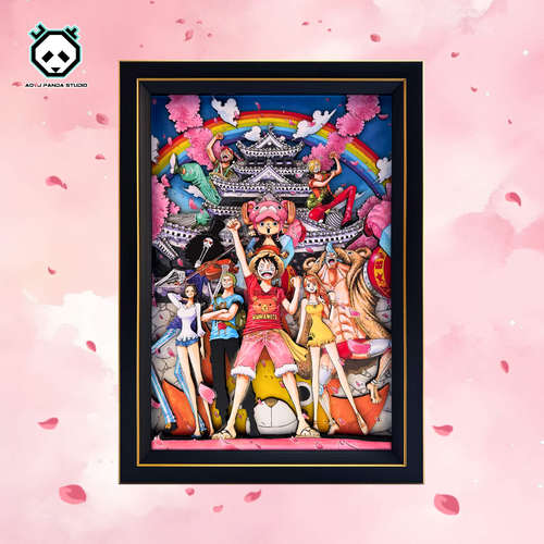 凹凸Panda手作海贼王立体画樱花