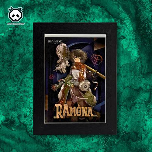 重返未来1999拉莫纳Ramona纸雕相框手作3D立体挂画桌摆送生日礼物