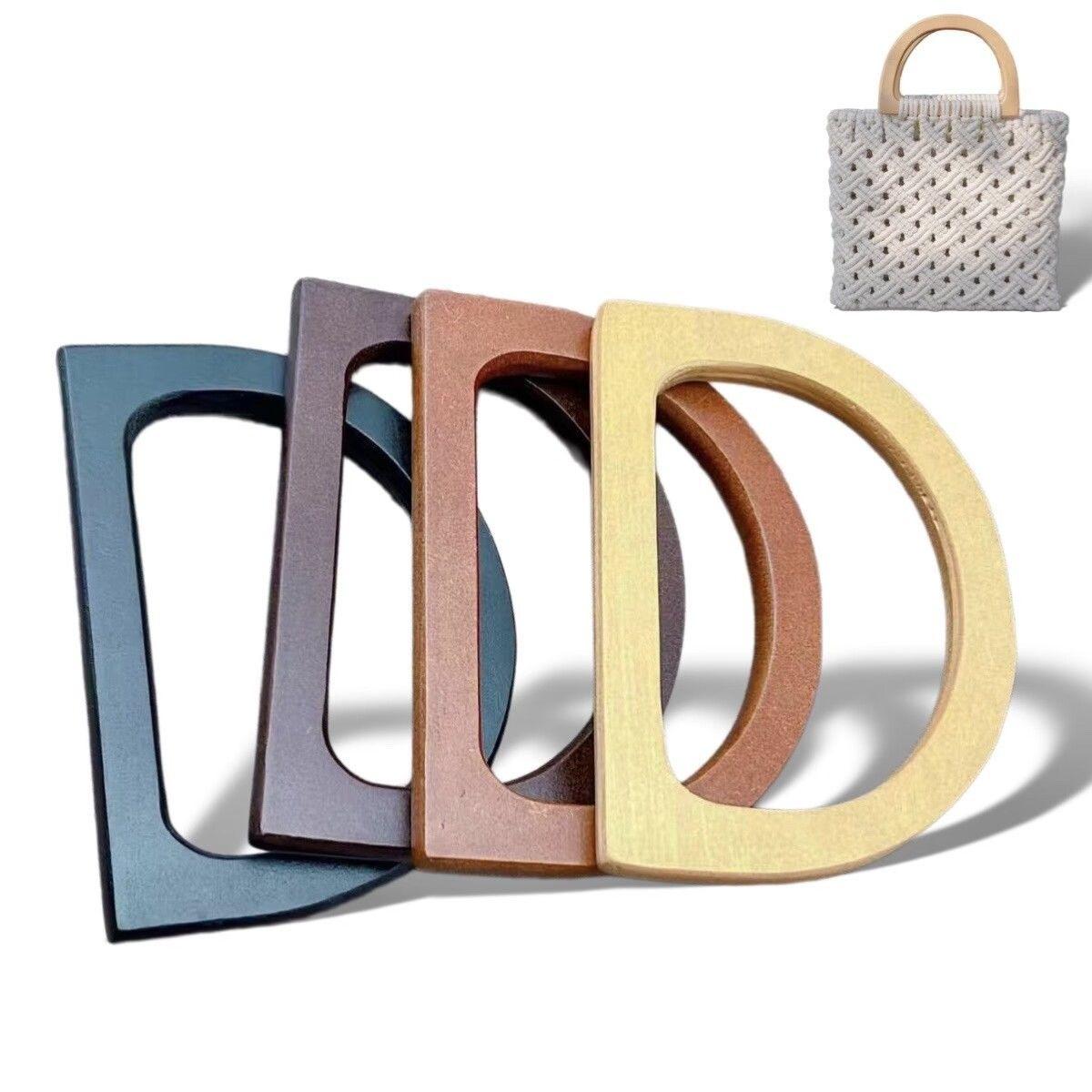 DIY箱包提手D型半圆提手木手挽手工编织配件木质把手圆形拎环新款