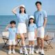 t恤 潮日星月母女纯棉短袖 海南度假亲子装 一家三口全家服2026新款