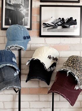 韩版潮个性百搭字母刺绣断短檐棒球帽男女时尚百搭显脸小鸭舌帽子